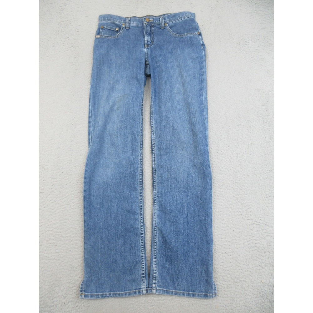 Cruel Girl Slim Jeans Juniors 7 Blue Denim Straight Western Embroidered Stretch